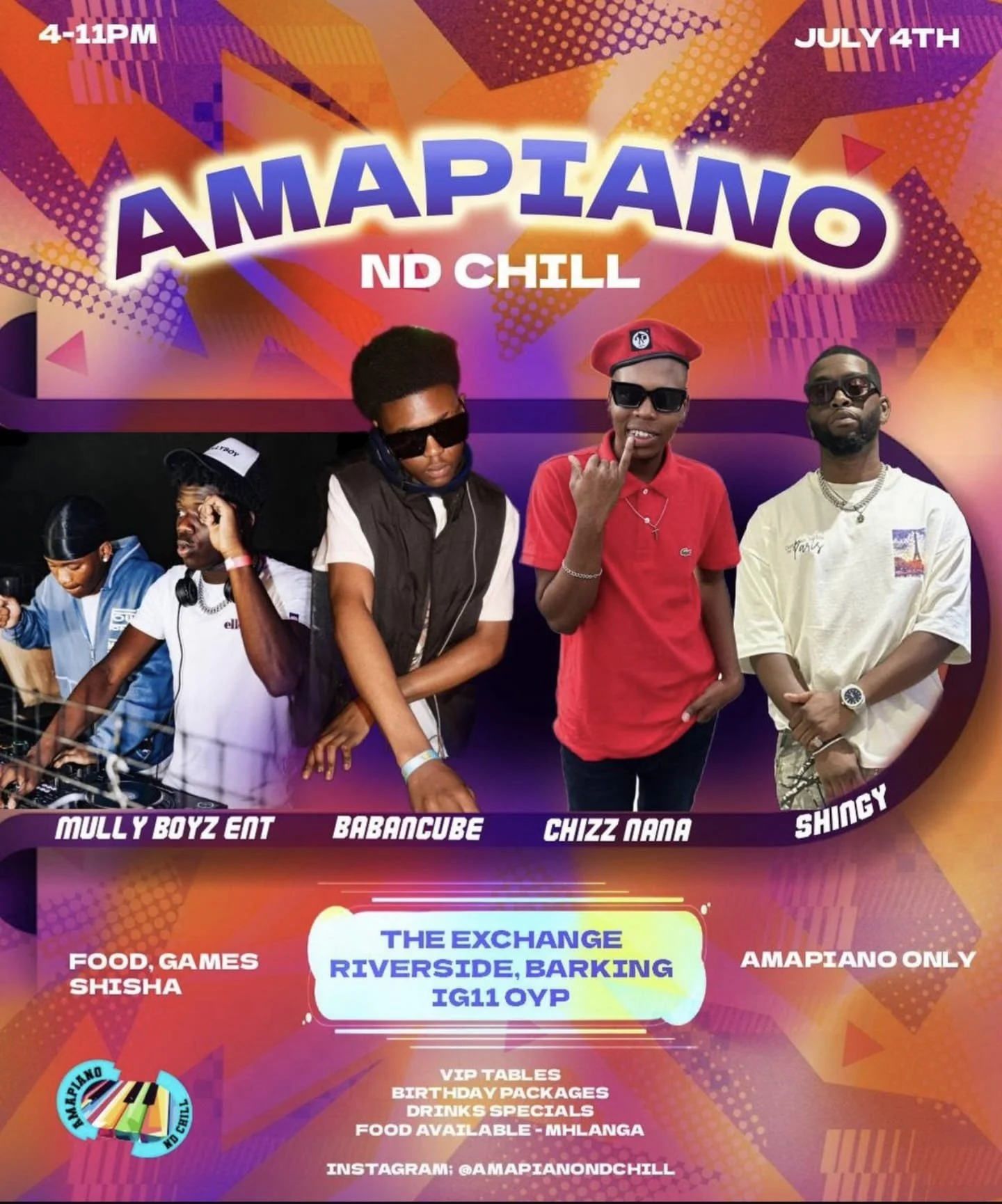 AMAPIANO ND CHILLL event artwork