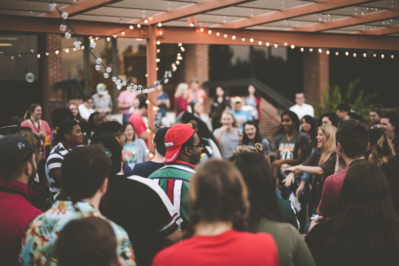 Families at a community celebration