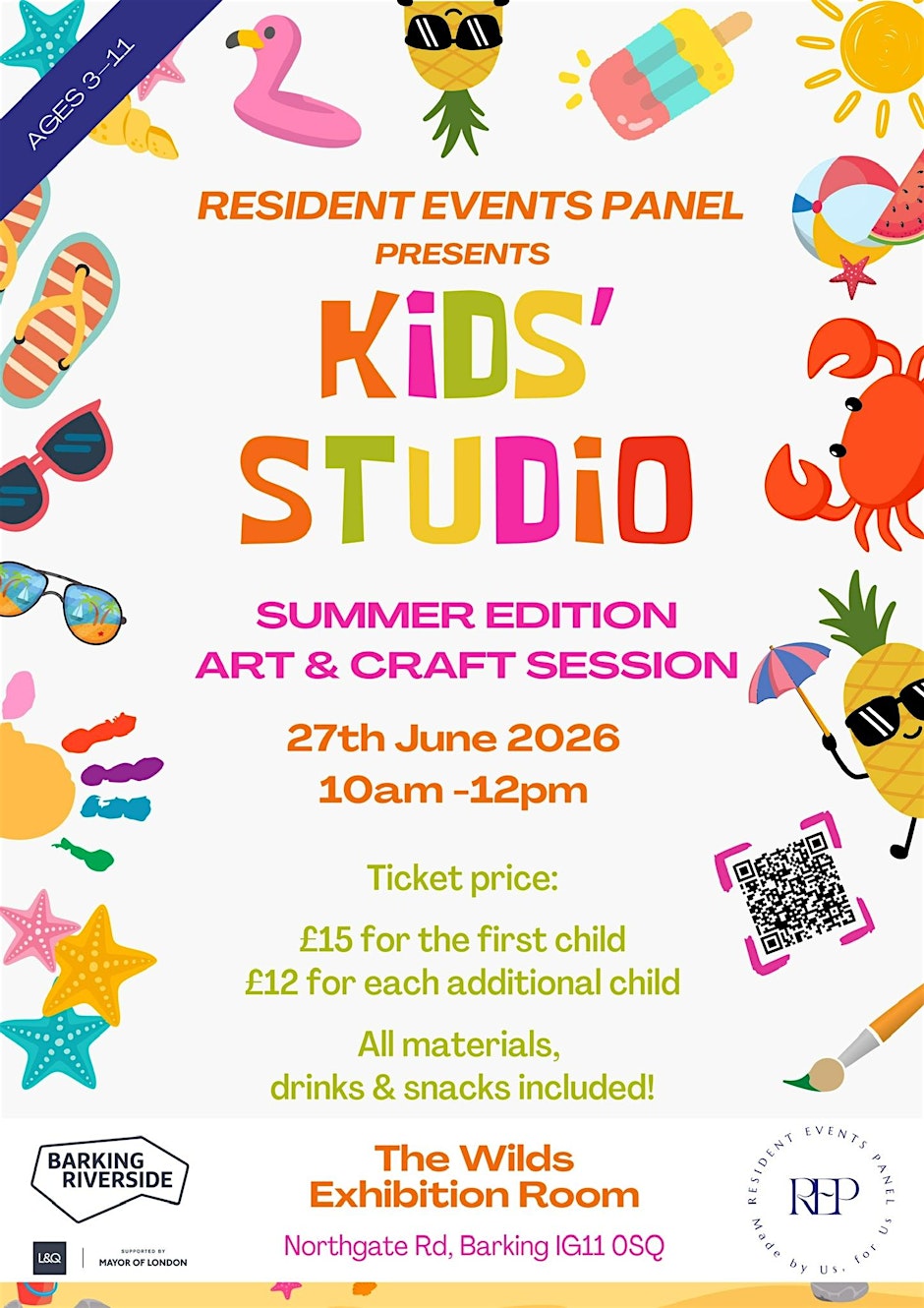 Kids Studio Summer Edition event flyer