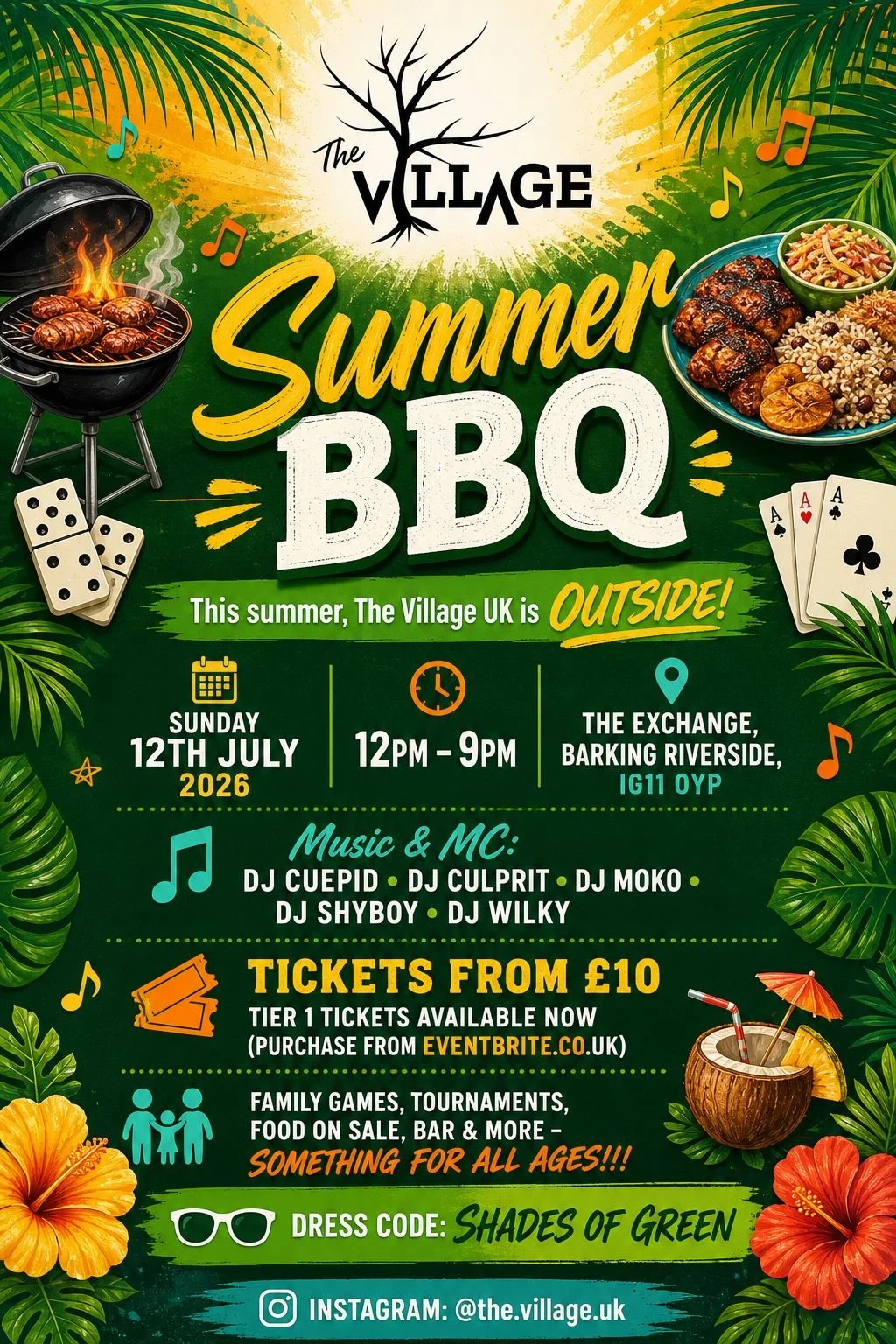 The Village Summer BBQ event artwork